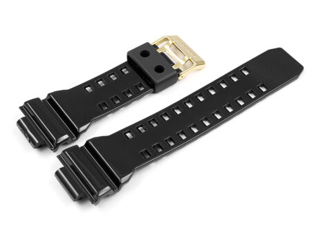 Casio Replacement Shiny Black Resin Watch Strap for GD-350BR