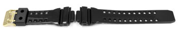 Casio Replacement Shiny Black Resin Watch Strap for GD-350BR