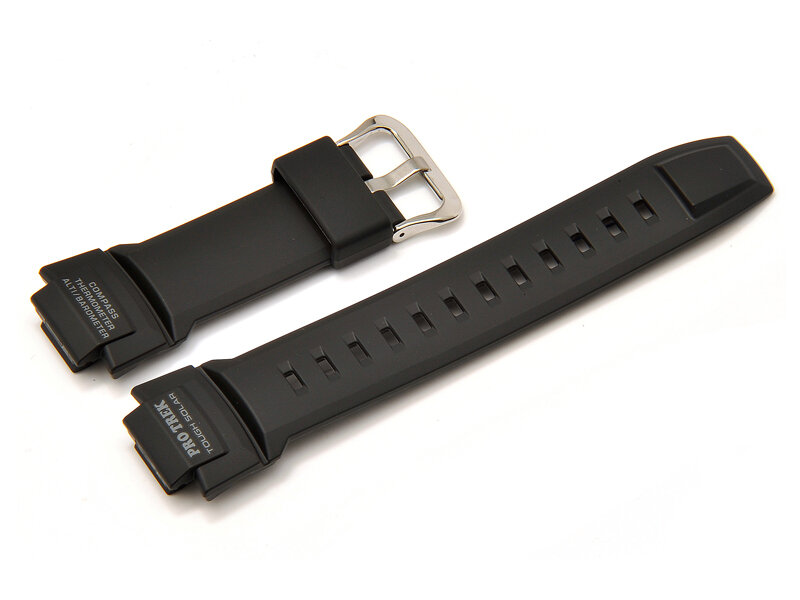 Watch strap Casio f. rubber, black