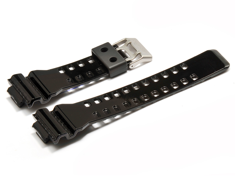 Genuine Casio Black Resin Replacement Watch Strap for GA 100CS GA 12