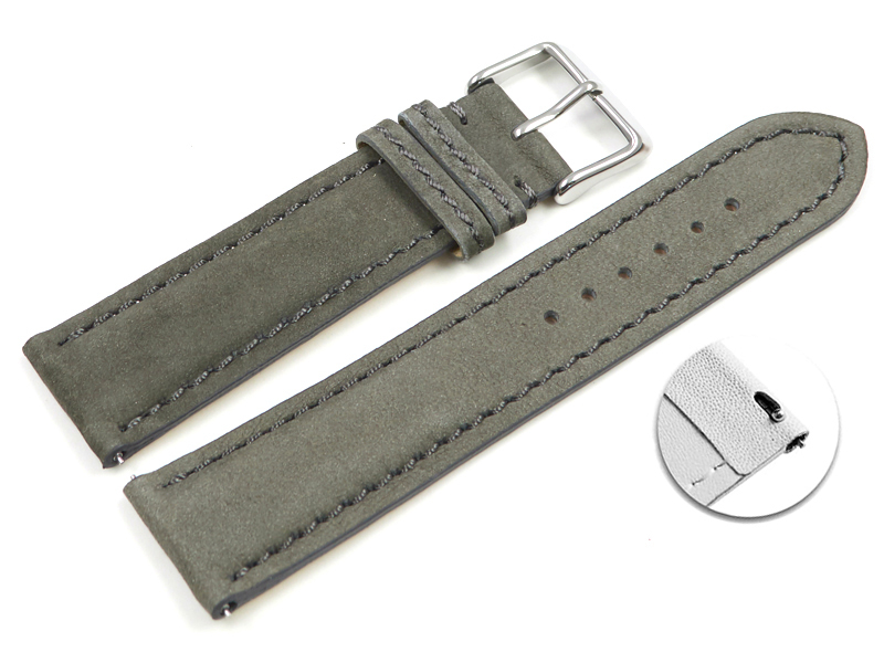 Dark grey leather online watch strap