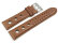 Watch strap - Genuine leather - perforated - Vegetable tanned - light brown - Model BIO