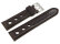 Watch strap - Genuine leather - perforated - Vegetable tanned - dark brown - Model BIO