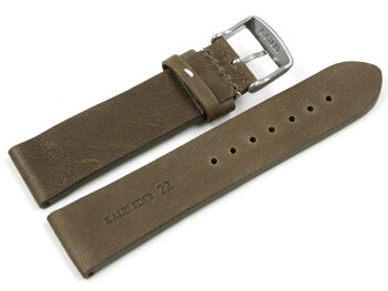 Watch strap - Berlin - Genuine leather - Soft Vintage - old brown 22mm Steel