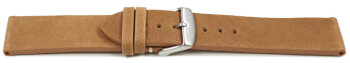 Watch strap - Berlin - Genuine leather - Soft Vintage - light brown 20mm Steel