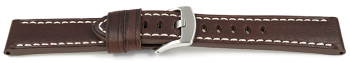 Brown Leather Watch Strap Miami without padding 24mm 26mm