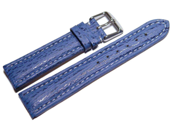 XL Watch strap Genuine Shark leather light blue 24mm