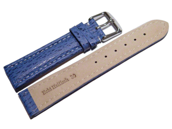 XL Watch strap Genuine Shark leather light blue 24mm