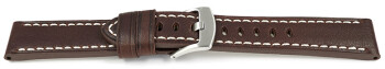 Brown Leather Quick release Watch Strap Miami without padding 24mm 26mm