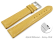 Quick release Watch Strap Genuine grained leather yellow wN 18mm 20mm 22mm 24mm