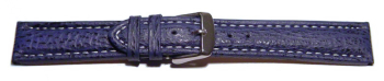 Quick release Watch Strap Genuine Shark leather dark blue