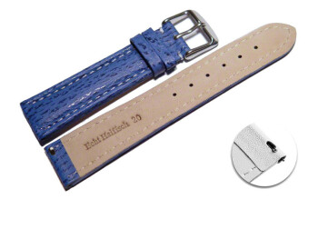 Quick release Watch Strap Genuine Shark leather light blue