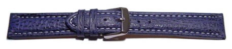 XL Quick release Watch Strap Genuine Shark leather dark blue 18mm 20mm 22mm 24mm