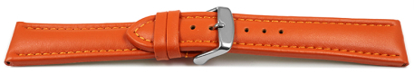 Quick release Watch Strap Genuine leather smooth orange 18mm 20mm 22mm 24mm