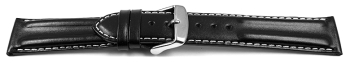 Quick release Watch Strap Genuine leather smooth black 18mm 20mm 22mm 24mm