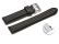 Quick release Watch Strap Genuine leather hydrophobic smooth black 16mm 18mm 20mm