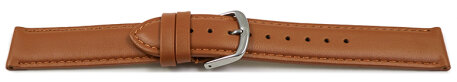 Quick release Watch band genuine leather smooth light brown 12-26 mm