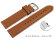 Quick release Watch band genuine leather smooth light brown 12-26 mm