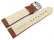 Watch strap Genuine grained leather light brown wN 18mm 20mm 22mm 24mm