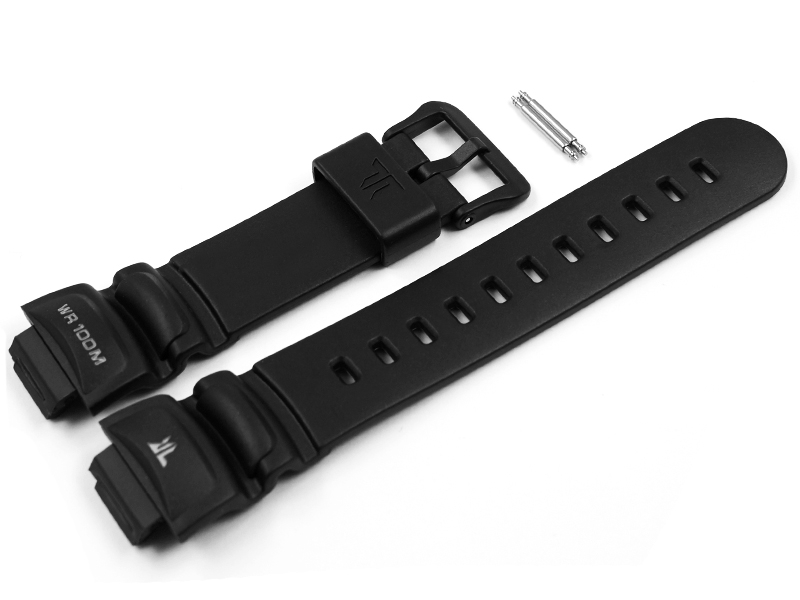 Genuine Casio Black Resin Watch Strap for TRT 100H TRT 100H 1 TRT 1