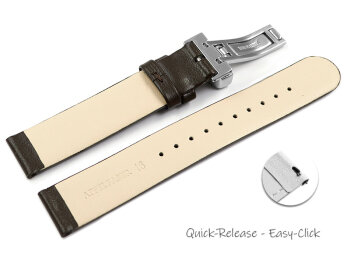 Vegan Quick Release Apple Fibre Dark Brown Watch Strap...