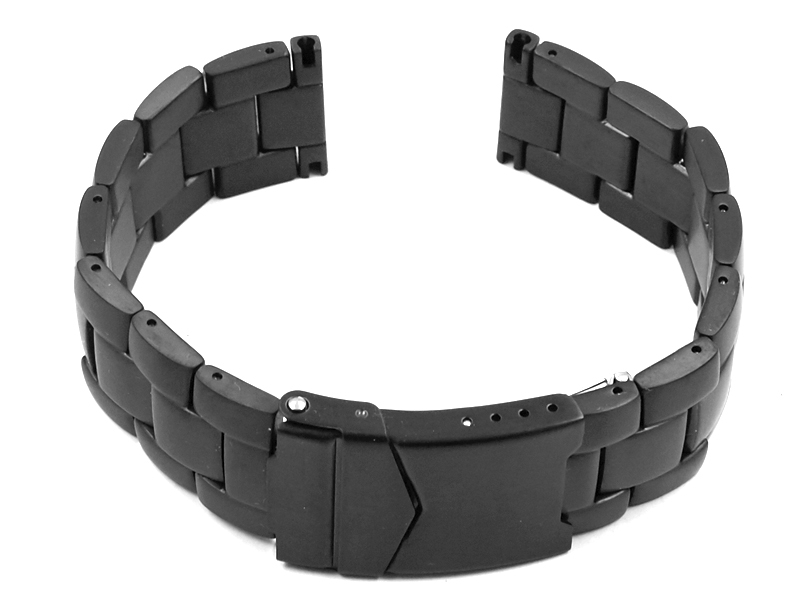 Black stainless steel online watch strap