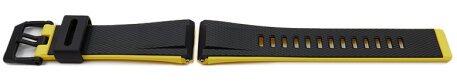 Genuine Casio Black and Yellow Resin Watch Strap GA-2000-1A9