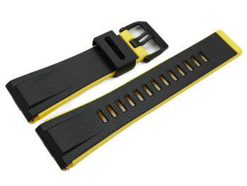 Genuine Casio Black and Yellow Resin Watch Strap GA-2000-1A9
