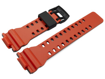 Genuine Casio G-Shock Black and Orange Resin Watch Band GAW-100BR-1A GAS-100BR-1A