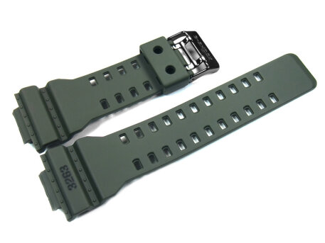 Watch strap Casio f. GD-100MS, rubber, olive