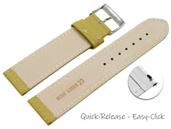 Quick release Watch strap soft leather grained lime 12mm 14mm 16mm 18mm 20mm 22mm