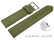 Quick release Watch strap soft leather grained olive 12mm 14mm 16mm 18mm 20mm 22mm