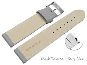 XS Quick Release Watch strap soft leather grained light gray 12mm 14mm 16mm 18mm 20mm