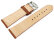 Watch strap very soft leather padded retro look light brown 14mm - 24mm