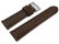 Watch strap very soft leather padded retro look dark brown 14mm - 24mm