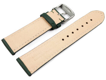 Watch strap very soft leather padded retro look green 14mm - 24mm