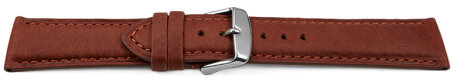 Watch strap very soft leather padded retro look Rust 14mm - 24mm