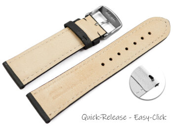 Quick Release Watch Strap very soft leather padded retro look Slate 14mm - 24mm