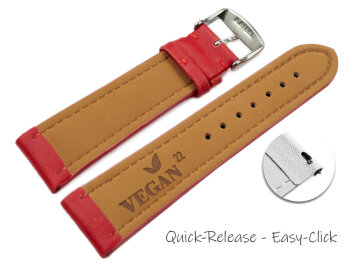 Black Vegan Grain Quick release Watch Strap padded 18mm...