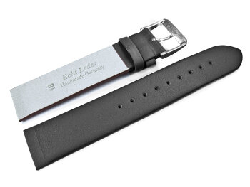 Black Leather Replacement Watch Band suitable for SKW2193