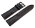 Genuine Lotus Replacement Black Leather Watch Strap 50023 with red stitching