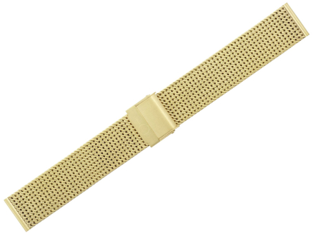 Milanaise watch bracelet gold-plated in polished...