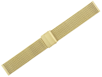 Milanaise watch bracelet gold-plated in polished stainless steel 14mm 16mm 18mm 20mm 22mm