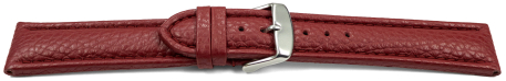 Watch strap genuine leather padded grained bordeaux 18mm 20mm 22mm 24mm 26mm 28mm