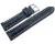 Watch strap strong padded croco print navy blue 18mm 20mm 22mm 24mm