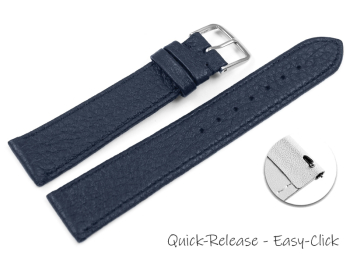 Quick release Watch Strap Genuine deer leather grained dark blue 12mm 14mm 16mm 18mm 20mm 22mm