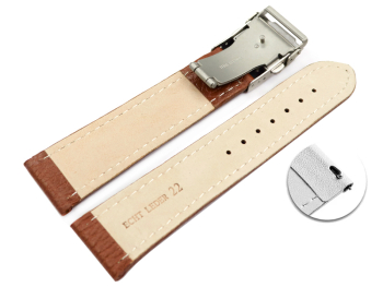 Quick change Deployment clasp Genuine grained leather...