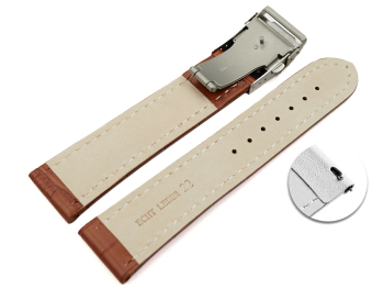 Quick change Watch Strap Deployment clasp leather Croco...