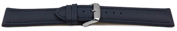 Watch strap Leather smooth dark blue XL 18mm 20mm 22mm 24mm 26mm 28mm