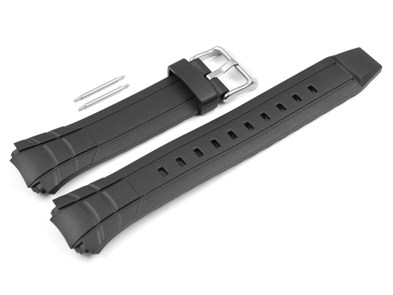 casio black rubber strap watch